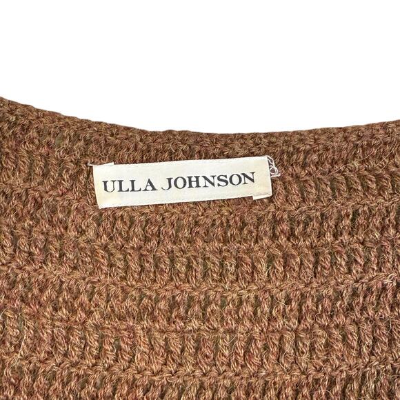 Ulla Johnson Baby Alpaca Brown Fringe Boho Sweater Small - Picture 4 of 7
